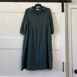 Baltic Born Green Sari Baby Doll Dress